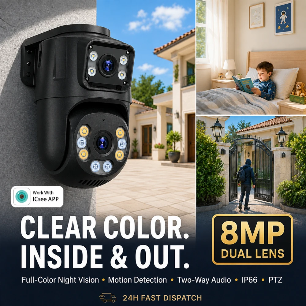 8mp-dual-screen-poe-ptz-ip-security-camera-ai-human-detection-ip66-weatherproof-h265-indoor-outdoor-monitoring-cctv-cam