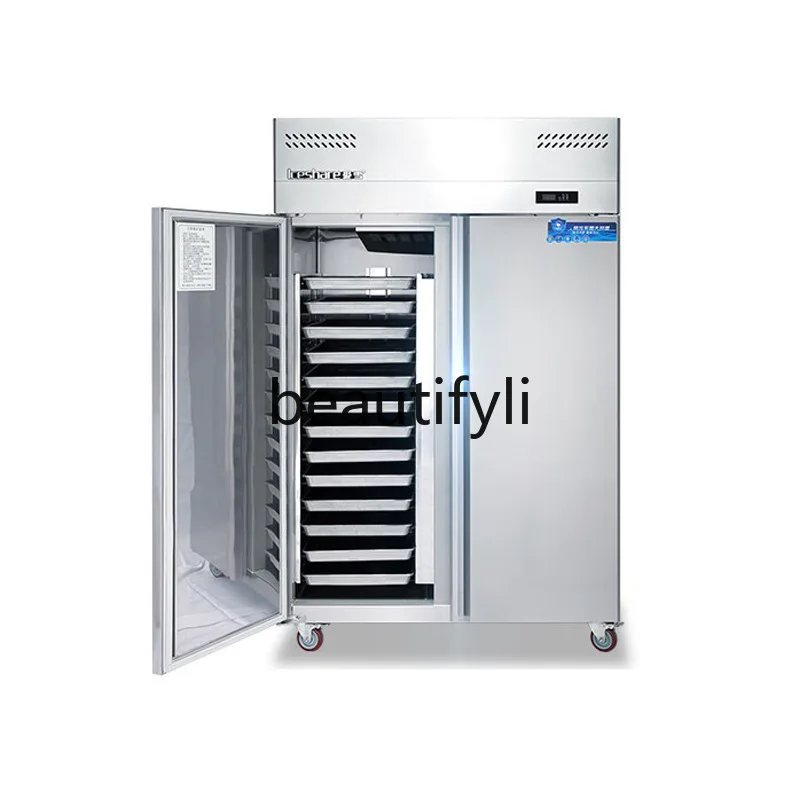 

Commercial Four-Door Vertical Dual-Temperature Tray Baking Refrigerator, Frost-Free Air-Cooled Dough Cake Freezer