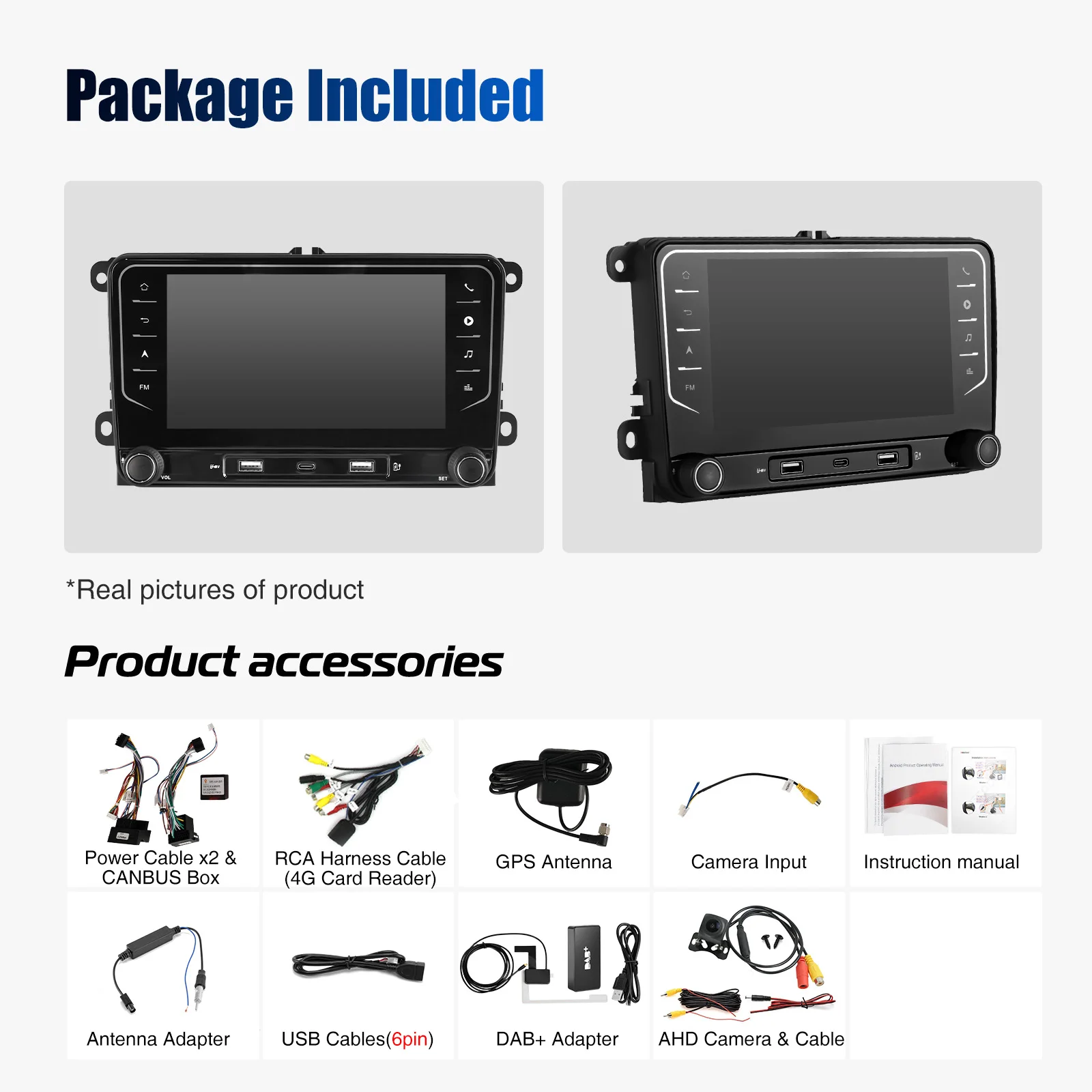 ESSGOO Android 15 Draadloze Carplay Autoradio voor Volkswagen Skoda Octavia Golf 5 6 Touran Passat Auto Multimedia Speler GPS WiFi