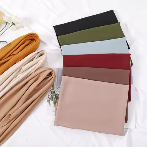 90*90cm Solid Color Square Scarves for Women Fashion Cotton Linen Thin and Soft Headscarf Muslim Female's Hijabs Bag Accessories