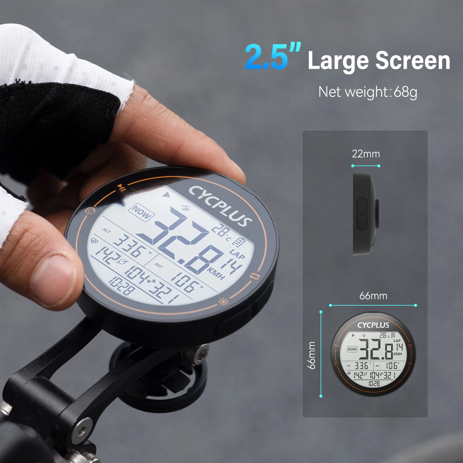 CYCPLUS M2 GPS Bike Computer  Wireless ANT+ Bluetooth IPX6 Waterproof Speedometer Bikes Cyclocomputer 35 Hours Working Time