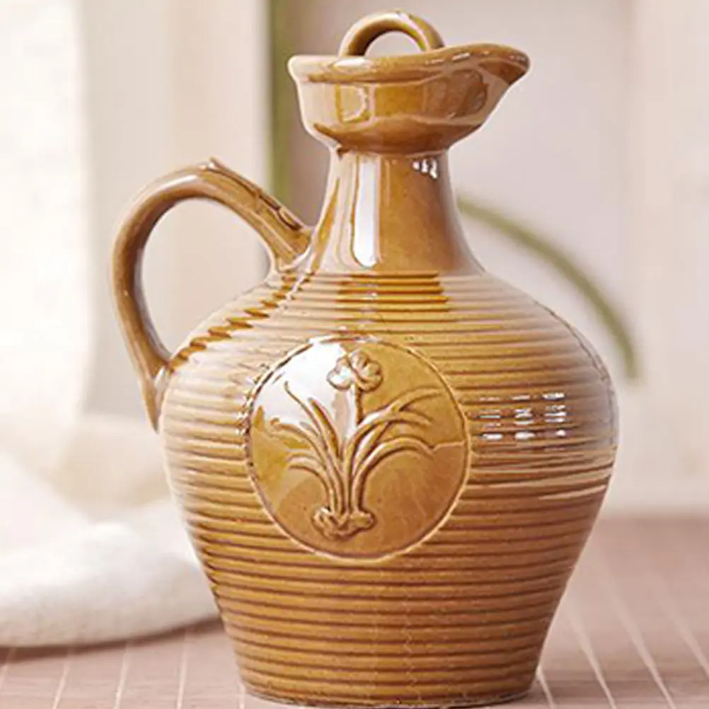 

Ceramic Wine Pot Vintage Home Decor Desktop Accessory for Living Room Bedroom Office Housewarming Gift Wine Jug