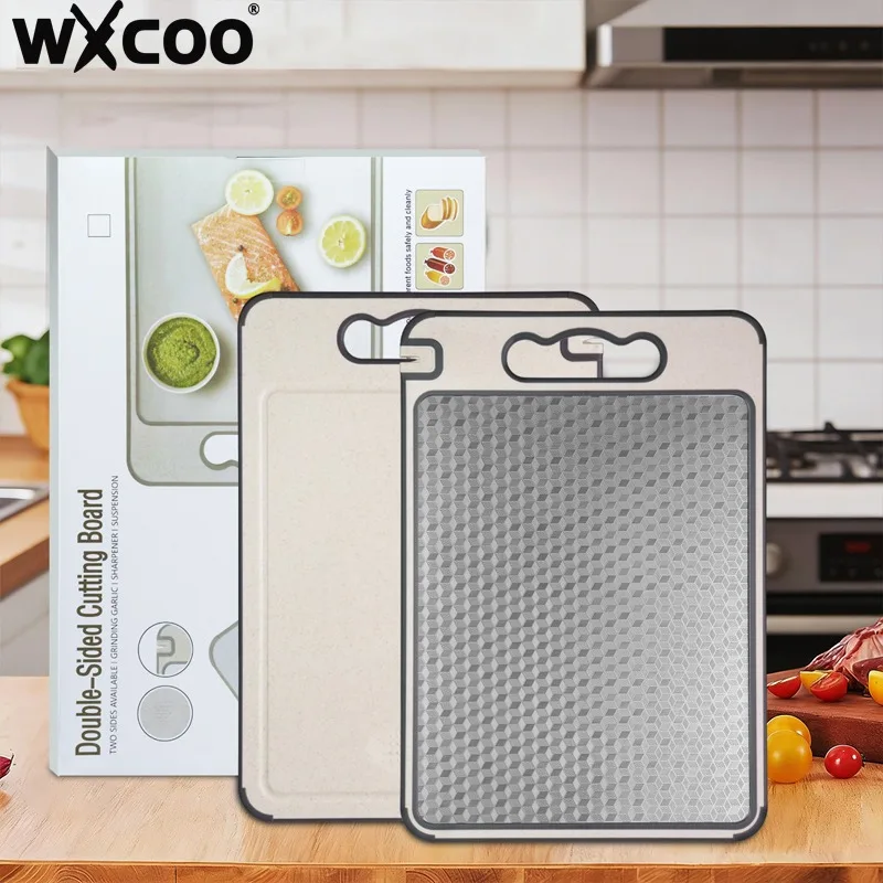 Stainless Steel Cutting Board for Kitchen Food-Grade Diamond-Pattern Large Chopping Board Non-Slip Double Sided Cutting Board