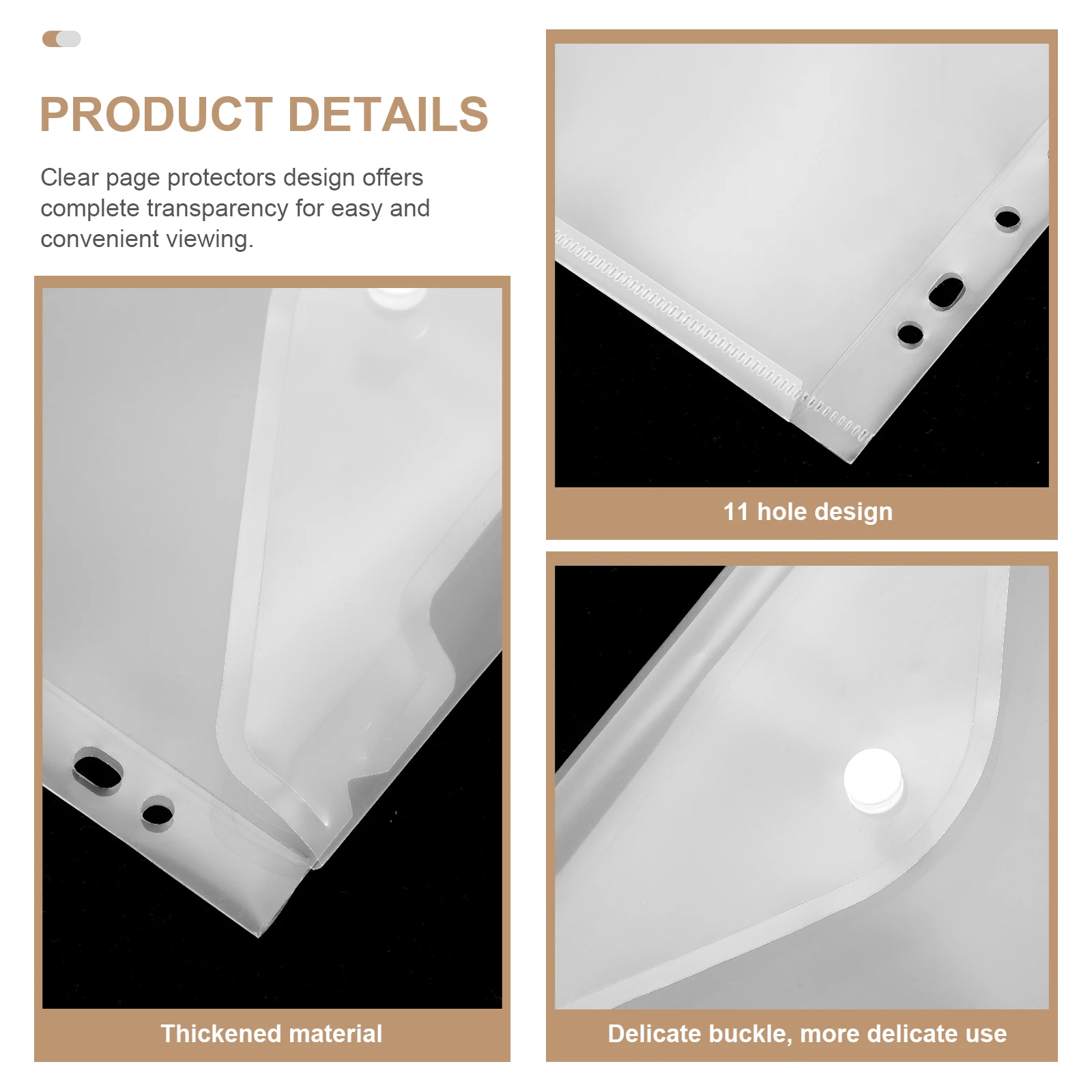 

5 Pcs Documents Bag Photo Album Multi-functional File Protector Portable Page Pocket Bags Loose-leaf Sturdy
