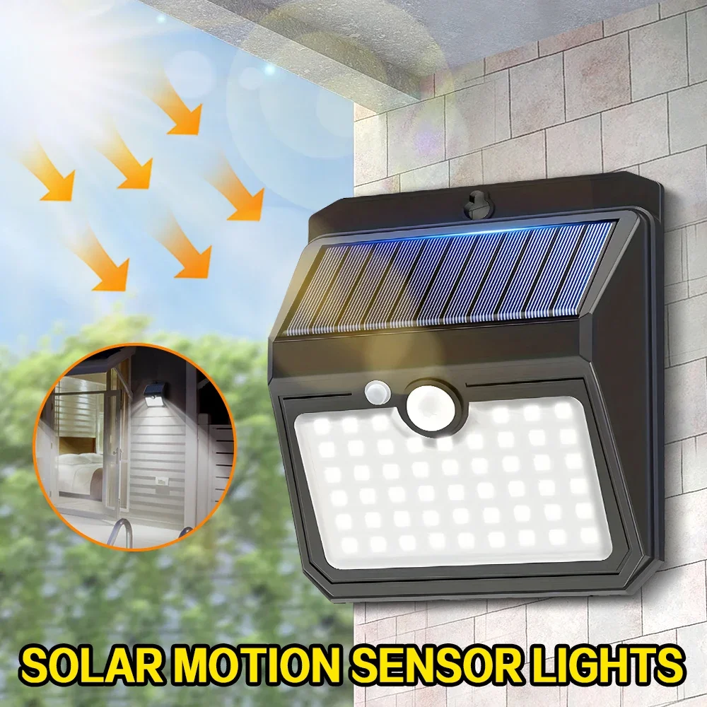 

51LED Solar Light Outdoor, LED Super Bright Motion Sensor Wall Lamp, Brightness Automatic Adjustment, Versatile Outdoor Lighting