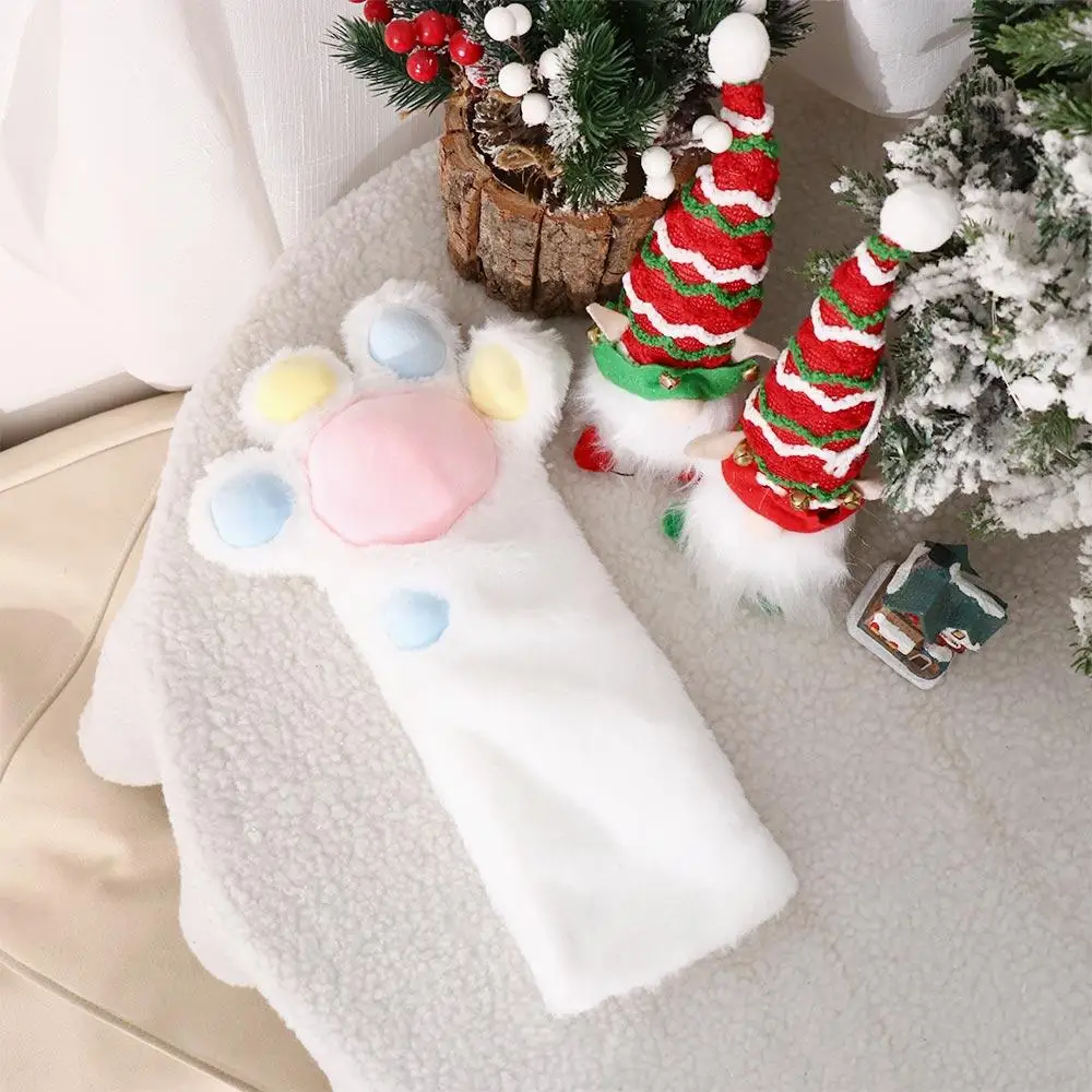 Sound Fun Toys Cat Paw Palm Gloves Soft Cartoon Cat Claw Furry Glove Plush Cute Mittens Winter Mittshand Children's Warm Gloves