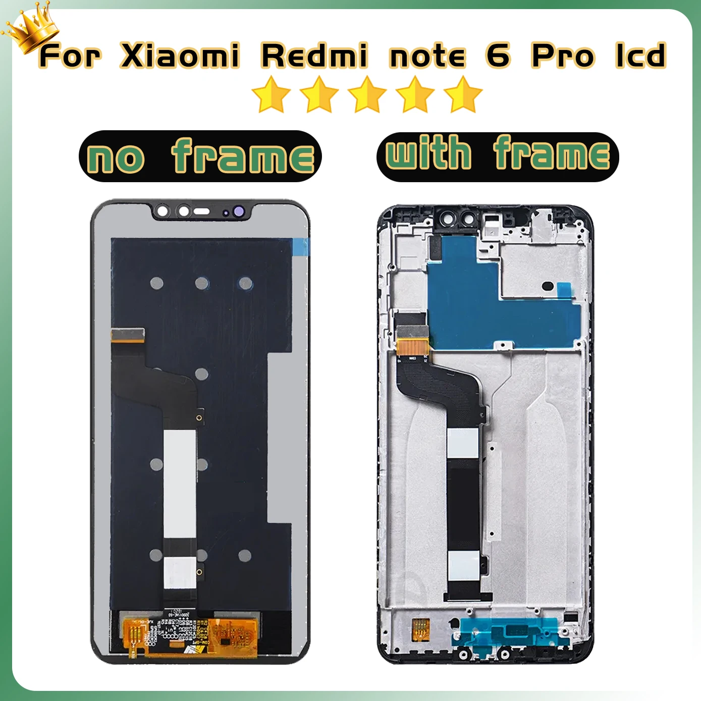 Tested 6.26\'\'LCD For Xiaomi Redmi Note 6 Pro LCD Display Touch Screen For Redmi Note 6 M1806E7TG Digitizer Assembly Replacement