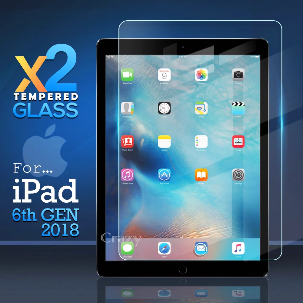 

2 шт., защитная пленка для экрана iPad 6-го поколения 9,7 дюйма 2018 A1893 A1954, защитная пленка, прозрачное закаленное стекло против царапин