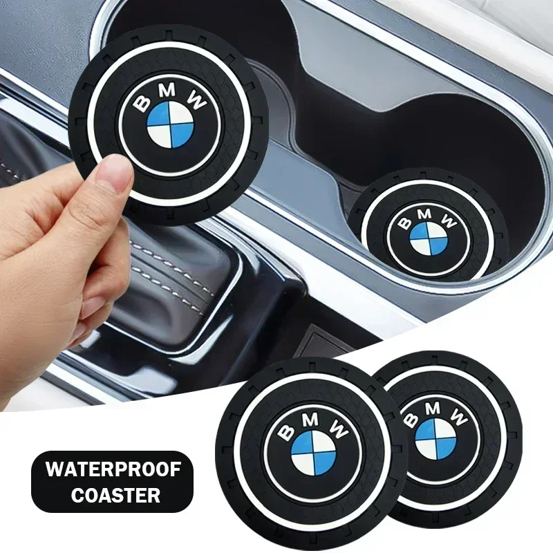 1/2pcs Silica Gel Car Coaster Water Cup Anti-slip Pad For BMW X1 X2 X3 X5 X4 X6 X7 G30 G20 G32 G11 G12 F40 F30 F2 Accessories