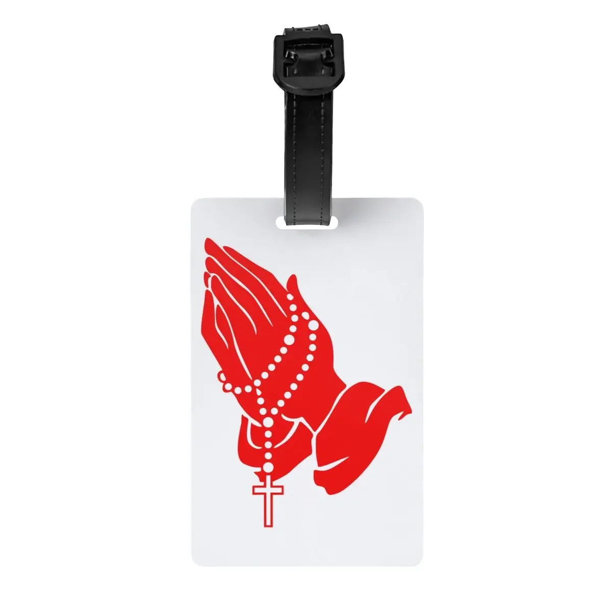 

Praying Hands Luggage Tag for Suitcases Mary Christian God Faith Privacy Cover ID Label