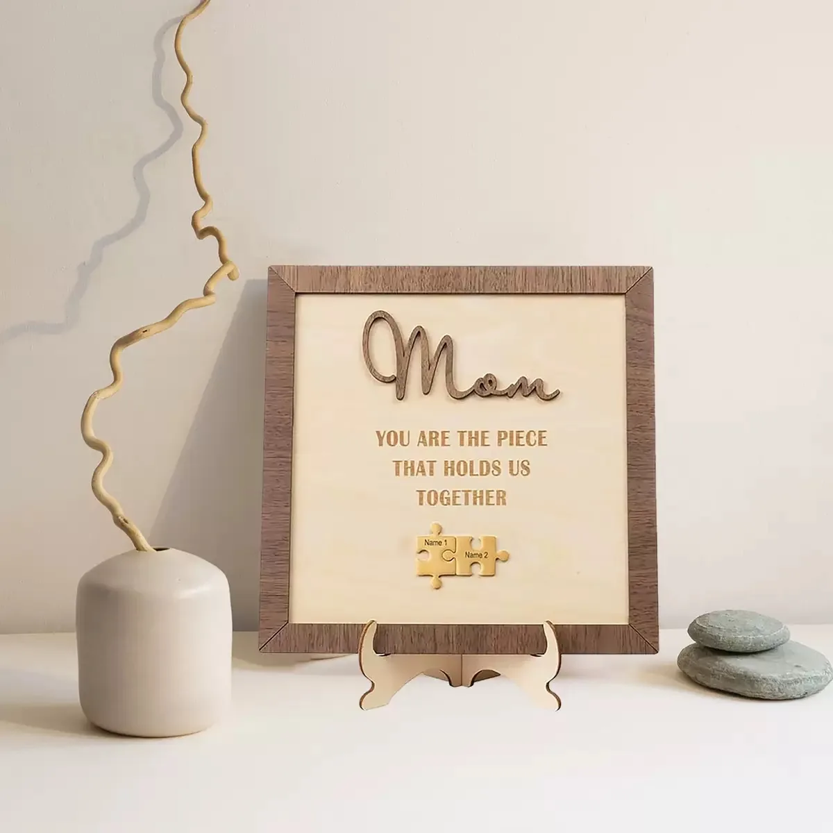 

Mother's Day Jigsaw Plaque Custom Names Wood Puzzle Craft Personalized Family Members Names Mum Day Anniversary Birthday Gifts