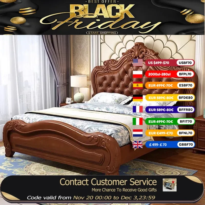 

Большая дизайнерская двуспальная кровать, основание для спальни, европейская платформа, роскошный каркас двуспальной кровати, деревянная современная мебель Cama Matrimonio для дома