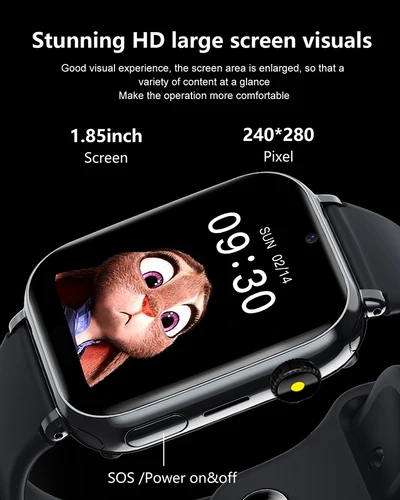 Imagen 2 del producto Nueva llamada de vídeo, rastreador GPS, reloj inteligente para niños, 4G, WiFi, LBS, SOS, reloj para niños, descarga por aplicación, reloj inteligente para niños, regalos para niños y niñas LT38