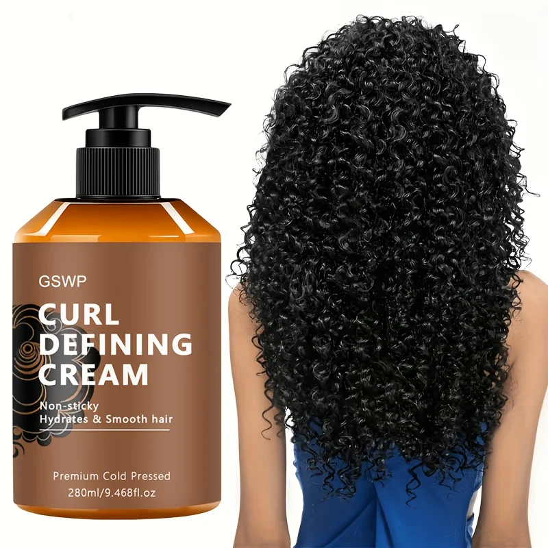 GSWP Moroccan Argan Oil Styling Cream enhances elasticity and smoothness, creating soft, bouncy, frizz-free curls.280ml