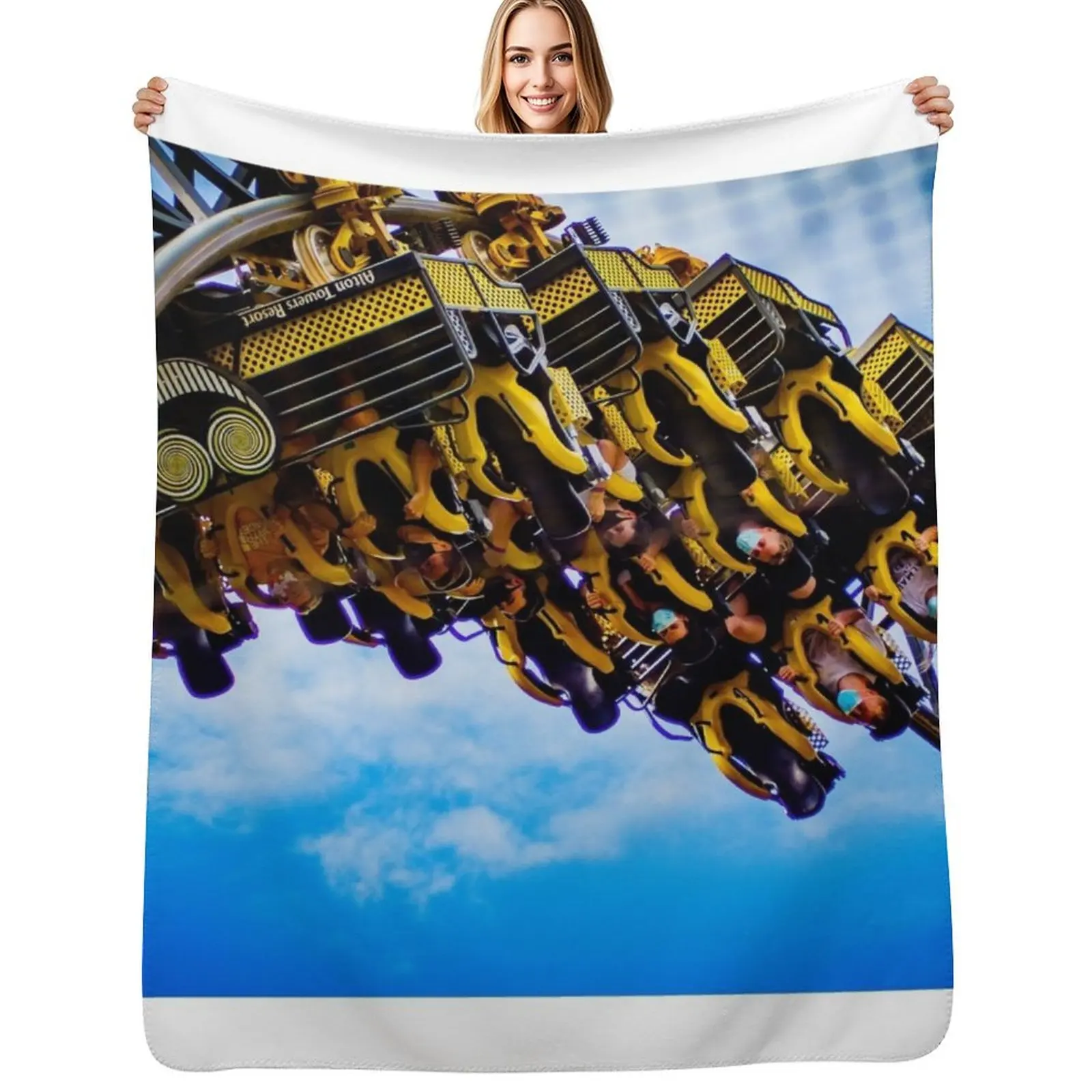 Inverted Smiler Throw Blanket Bed Thermal for sofa Soft Plush Plaid Extra Large Throw Softest Blankets