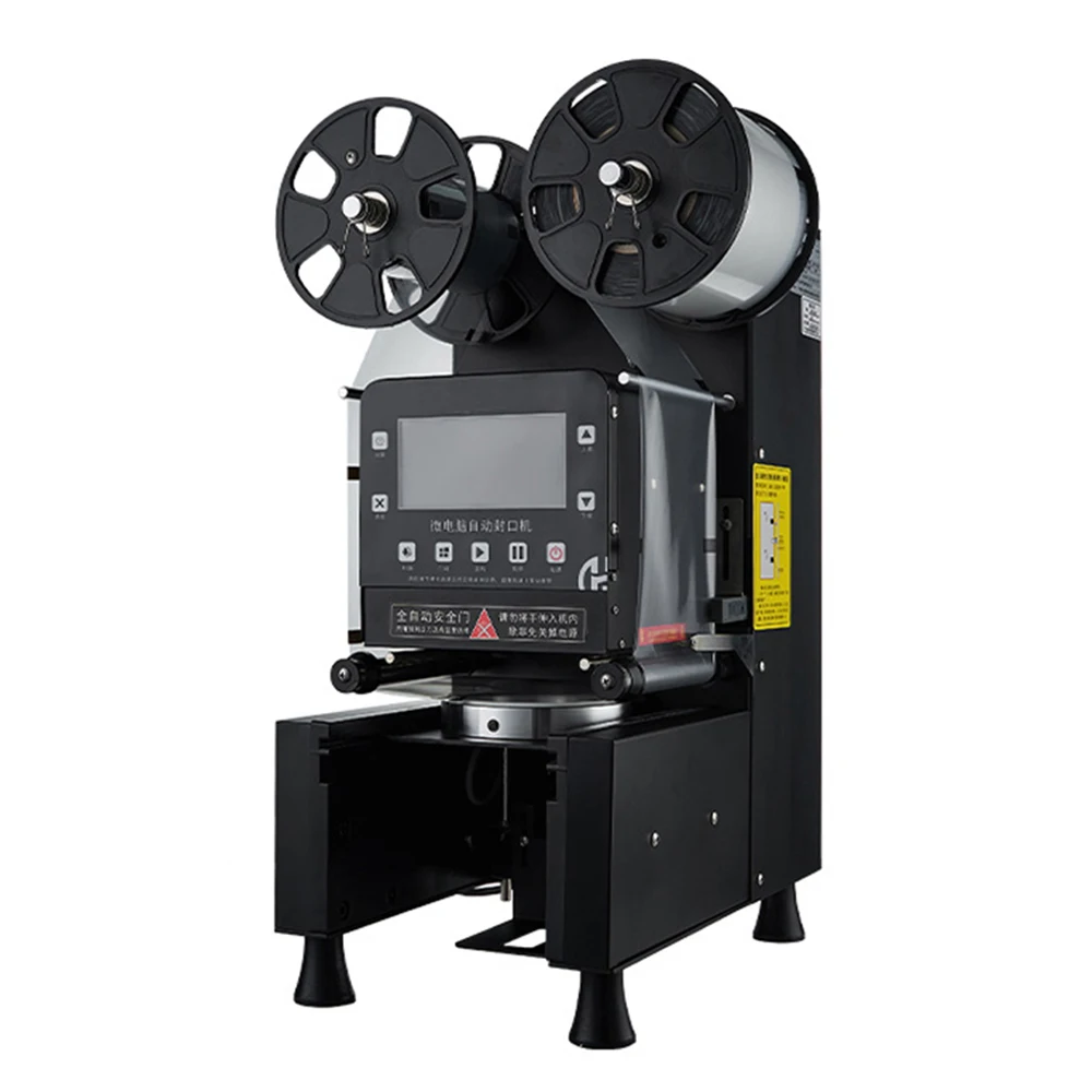 

XEOLEO Fully Automatic Sealing Machine For Paper And Plastic Cups 90/95/98/120 Caliber Bubble Milk Tea Beverage Sealing Machine