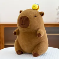 30/40/50cm Super Cute Capybara with Bee Capibara Plush Doll Giant Kawaii Stuffed Animal Doll Children Kids Birthday Gift Toys