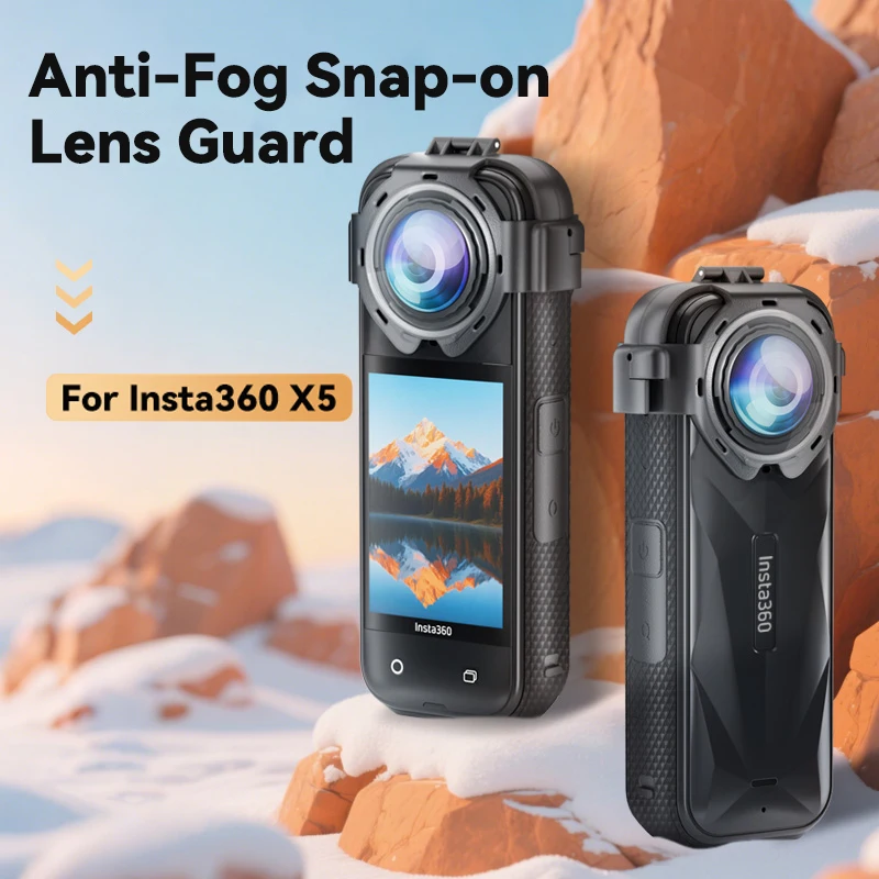 Upgrade Lens Guard for Insta360 X5 Optical Glass Lens Protective Cover for Insta 360 X5 Removable Anti-Scratch Accessories