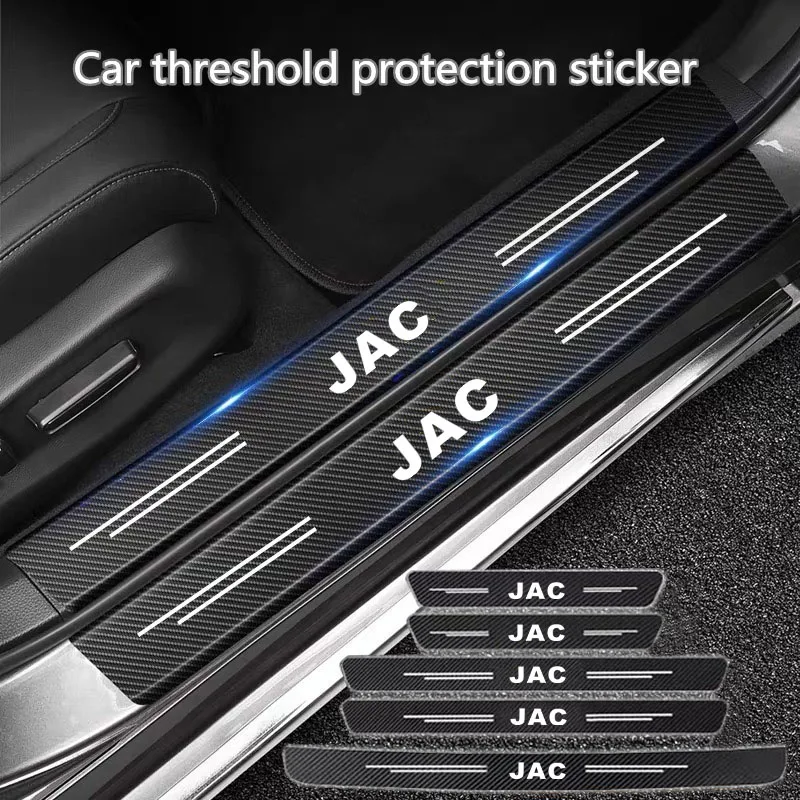 

Carbon Fiber Pattern Threshold Sticker Car Door Sill Protector Strip For JAC S2 J3 Board JS2 S3 J2 S5 T8 Refine J5 J6 J4 Vapour