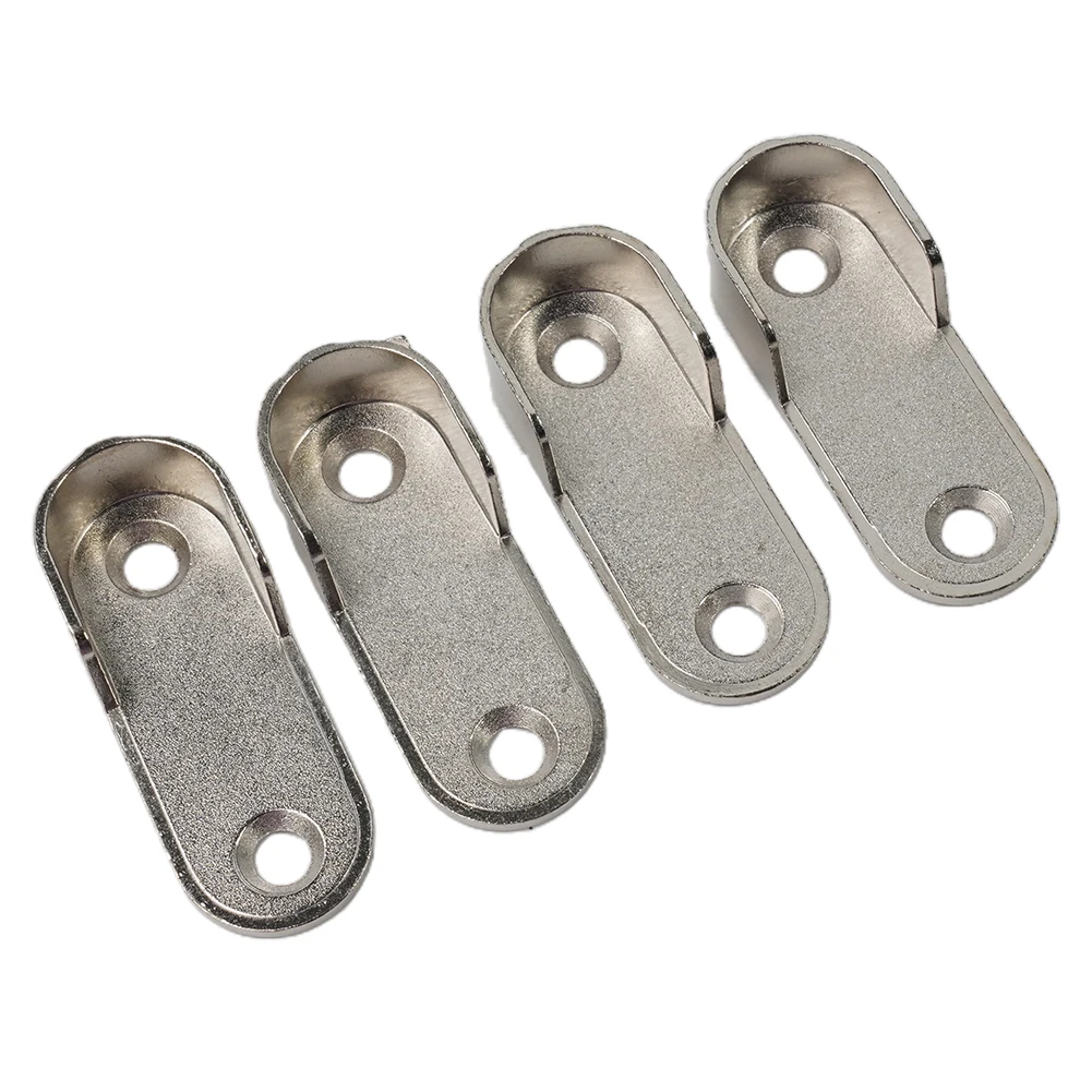8Pcs 4Pcs 16mm Zinc Alloy Wardrobe Rail Bracket Hanging Rod End Supports Closet Tube Pipe Brackets+Screws Wall Mounted