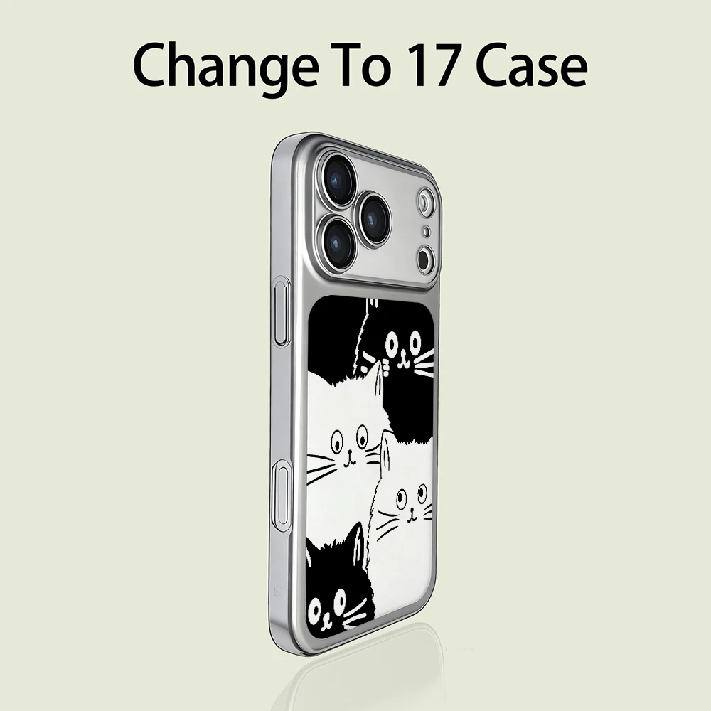 Niedliche Katzen-Schutzhülle für iPhone 13 Pro Max Hüllen iPhone 17 11 12 13 ProMax 16 14 15 Plus 17 Air PC Mattierte Sturzsichere Hülle – Detail 7