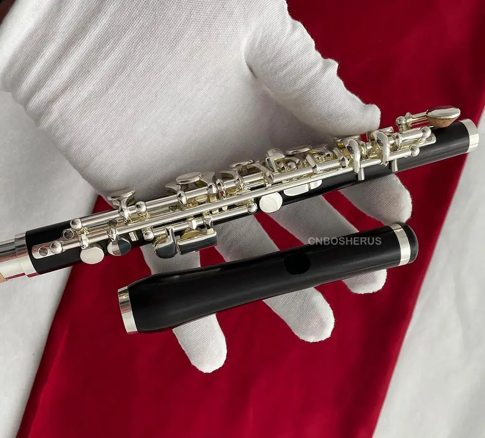 high quality Grenadilla Black Wooden Piccolos Flute Silver Plated Keys C tone