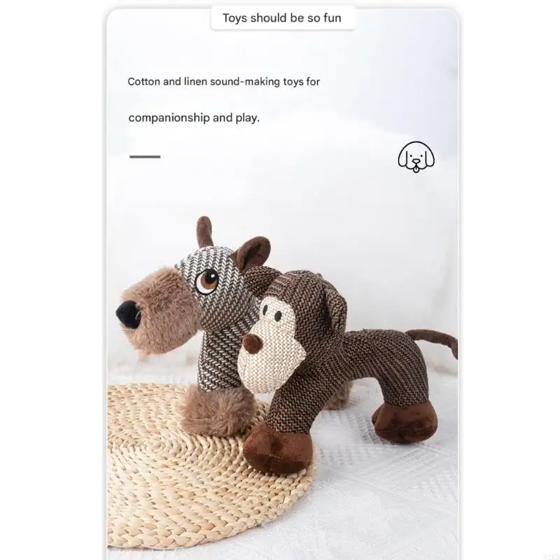 62KD Chew Resistant Squeaky Dog Chew Toy For Small Dog With Builtin Lovely Sound Design And Teeth Cleaning for Entertainment