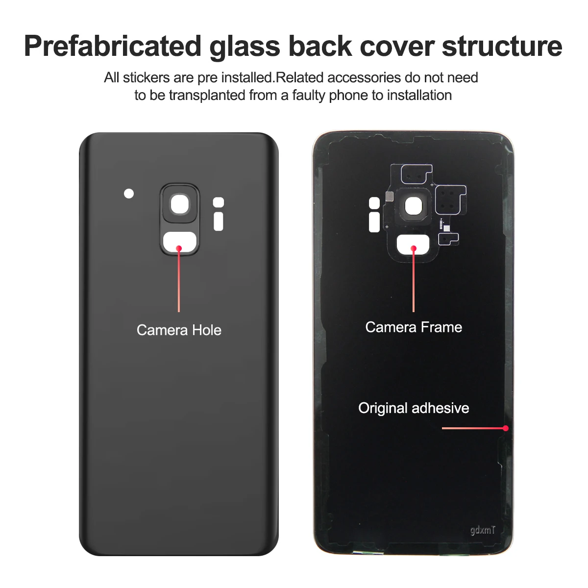 For Samsung S9 Plus Battery Back Cover Glass Panel Rear Door Housing Case Camera Lens Replacement for Samsung S9 image 3