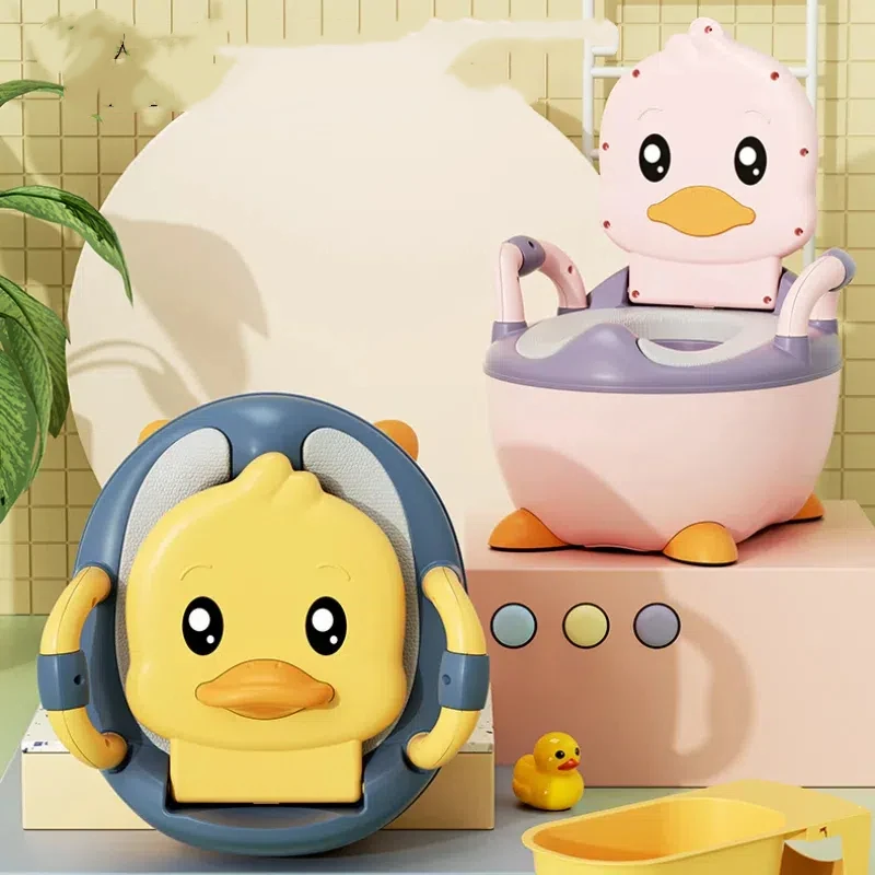 

Приучение к горшку для детей, домашний милый мультяшный утенок, мягкая и жесткая подушка, раскладушка, защита талии, туалет, принадлежности для детского туалета