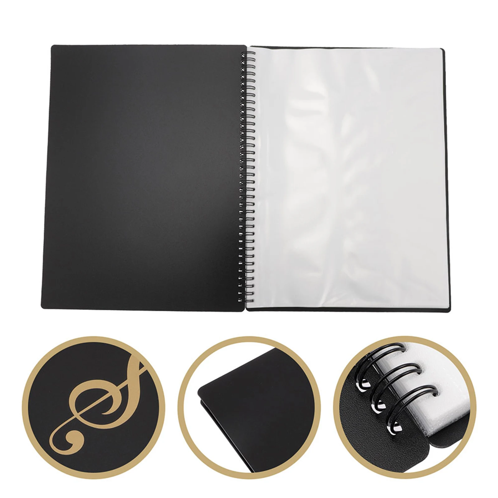 

Multi-Layer File Folder A4 Size Sheet Organizer For Piano Guitar School Office Durable Plastic Document Holder With Music Notes