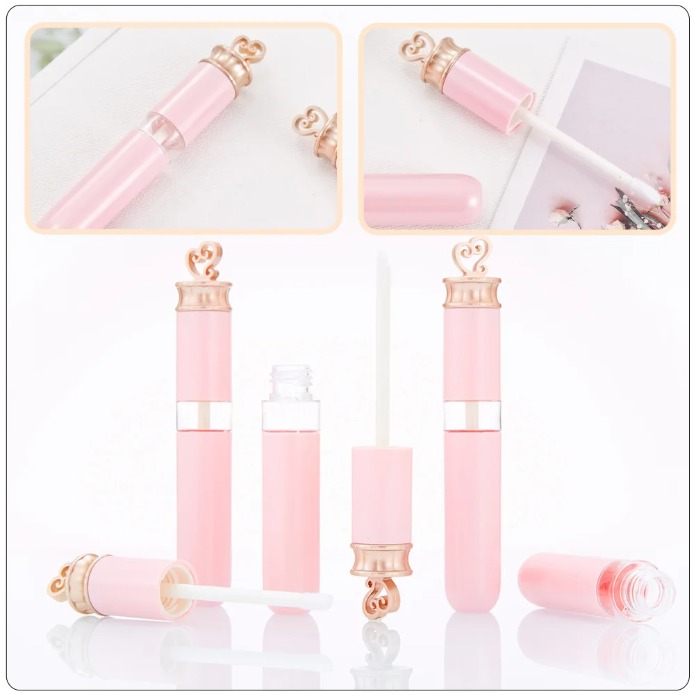 

6pcs Gloss Tubes Empty Lipstick Bottle Portable Refillable Lip Balm Container Diy Subpackaging Tube For Lip Oil