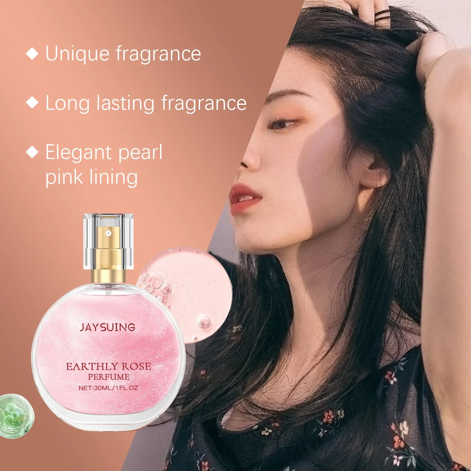 Parfum Wanita, semprotan badan aroma bunga mawar mempesona tahan lama melembabkan segar aroma deodoran kulit parfum pheromon