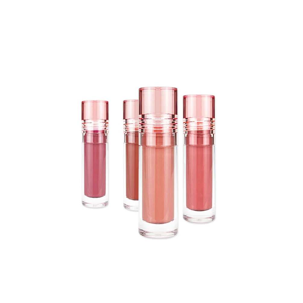 4ml ฉลากส่วนตัว 4 สี Liquid Blush โลโก้ที่กําหนดเอง Pigment Blusher Lip GLOSS และอายแชโดว์ 3 in 1 BULK Matte แต่งหน้ายาวนาน