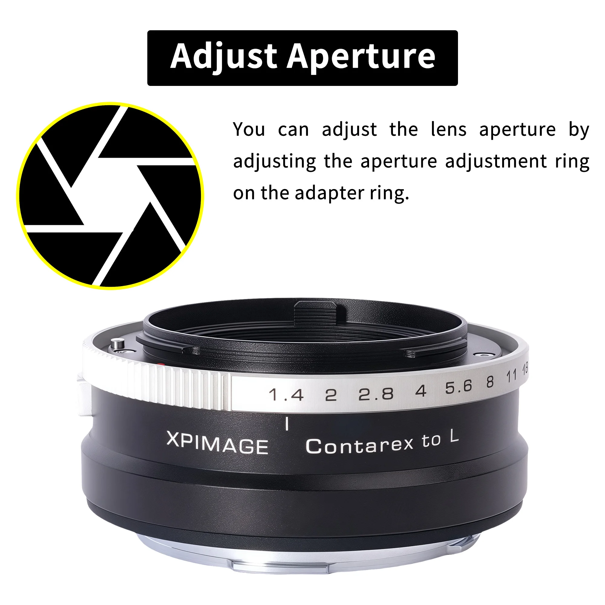 حلقة محول تركيب عدسة XPIMAGE Contarex إلى L متوافقة مع عدسات Ikon Contarex لكاميرات Leica SL أو Panasonic S5 L Mount
