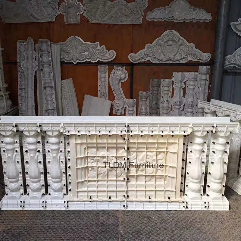 European Cement Construction Mold for Balcony Thickened Plastic Steel Guardrail Mold Creative Pattern Building Mold for Fence A