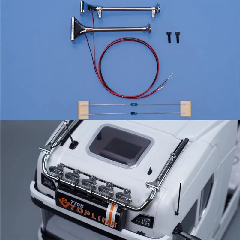 

JUWUBA светящийся звуковой паровой свисток для 1/14 Tamiya RC самосвал прицеп SCANIA 770S VOLVO BENZ MAN TGX автомобильные аксессуары