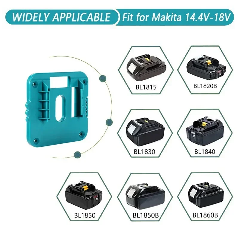 Imagem -05 - Battery Mount Suporte de Armazenamento para Makita Li-ion Battery Holder Slots Stand Dock Holder Oficina Dewalt Milwaukee 18v