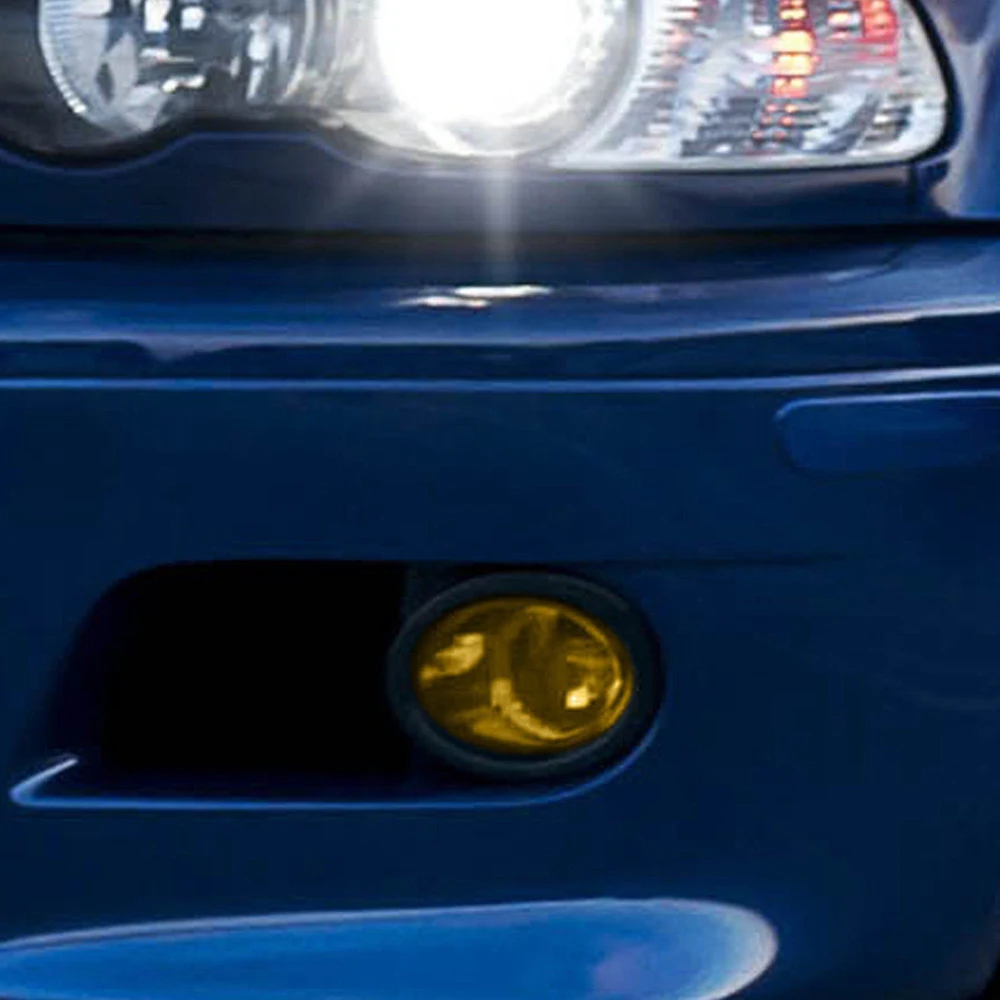 N26R-01-06 For-Bmw E46 For-Bmw E39 Yellow Lens Pair Bumper Fog Light Lamp Replacement