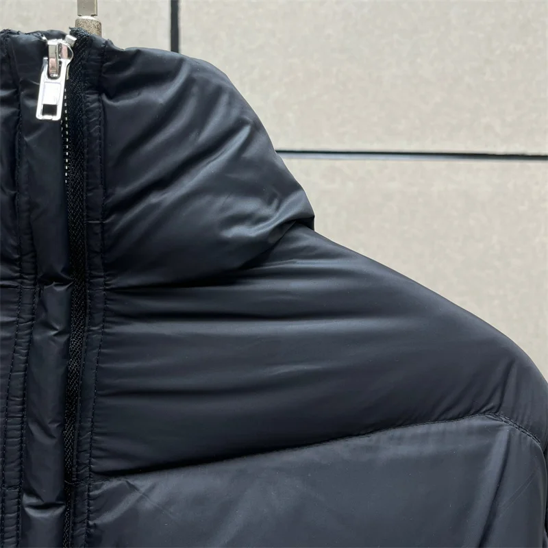 Women's down jacket Winter 2025 new lace up loose high neck women's jacket White duck down filled warm thick coat y2k down coats