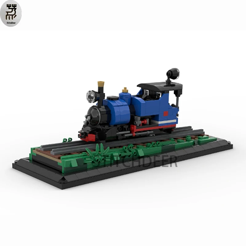 686PCS MOC Narrow Gauge Steam Locomotive Building Blocks Assembling Model Hauling Freight Train Educate Toy Brick Holiday Gifts