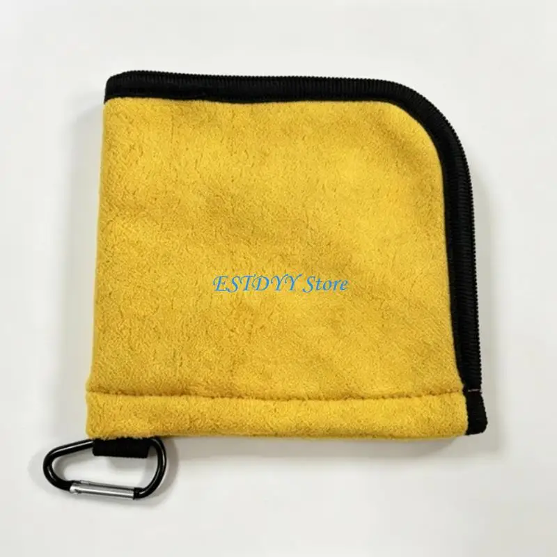 G6DE Golf Bag Towel with Zippered Wrap for Ball and Club Cleanup Ball Cleaning Cloth