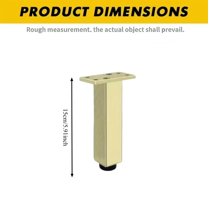 4PCS Adjustable Furniture Legs Metal Plastic Support Legs for Sofas Coffee Tables Desks Cabinets Versatile