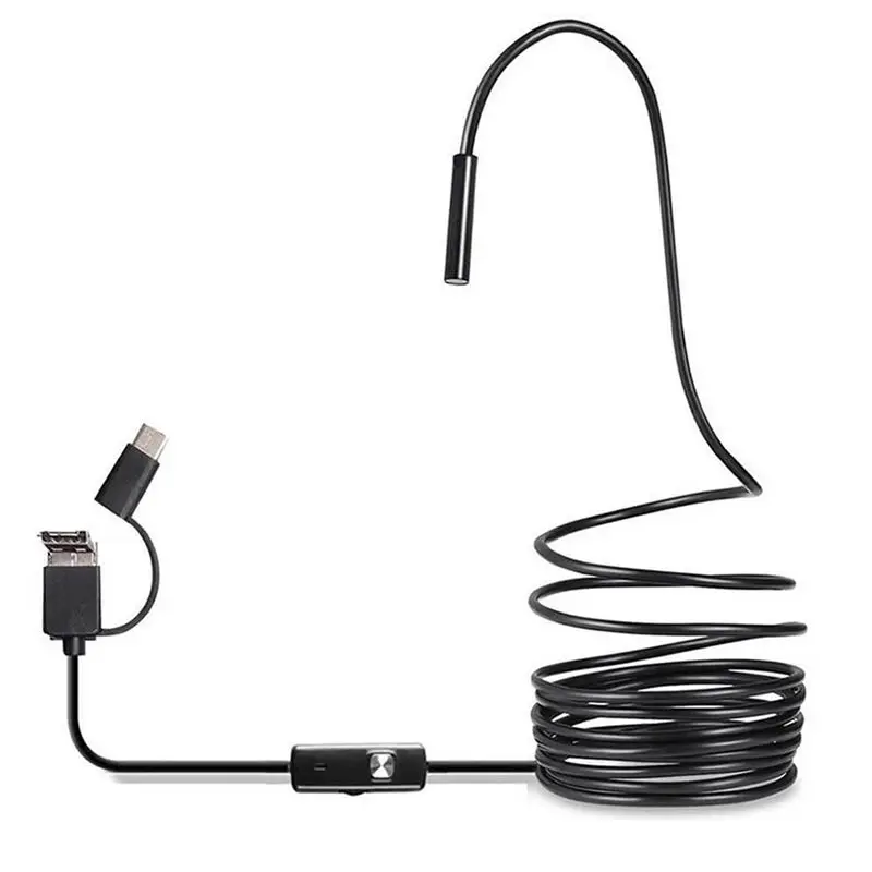 HGHO USB Endoscope Type C Borescope for OTG Android Phone 7mm Inspection Snake Camera,3.5M Soft Cable