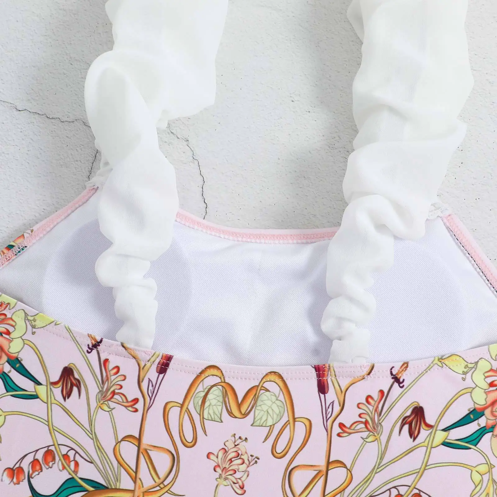 One Piece Bikini Swimsuit &Wrap Skirts 2024 New Summer Women Bowknot Retro Swimwear Luxury Elegant Brazilian Bathing Suit