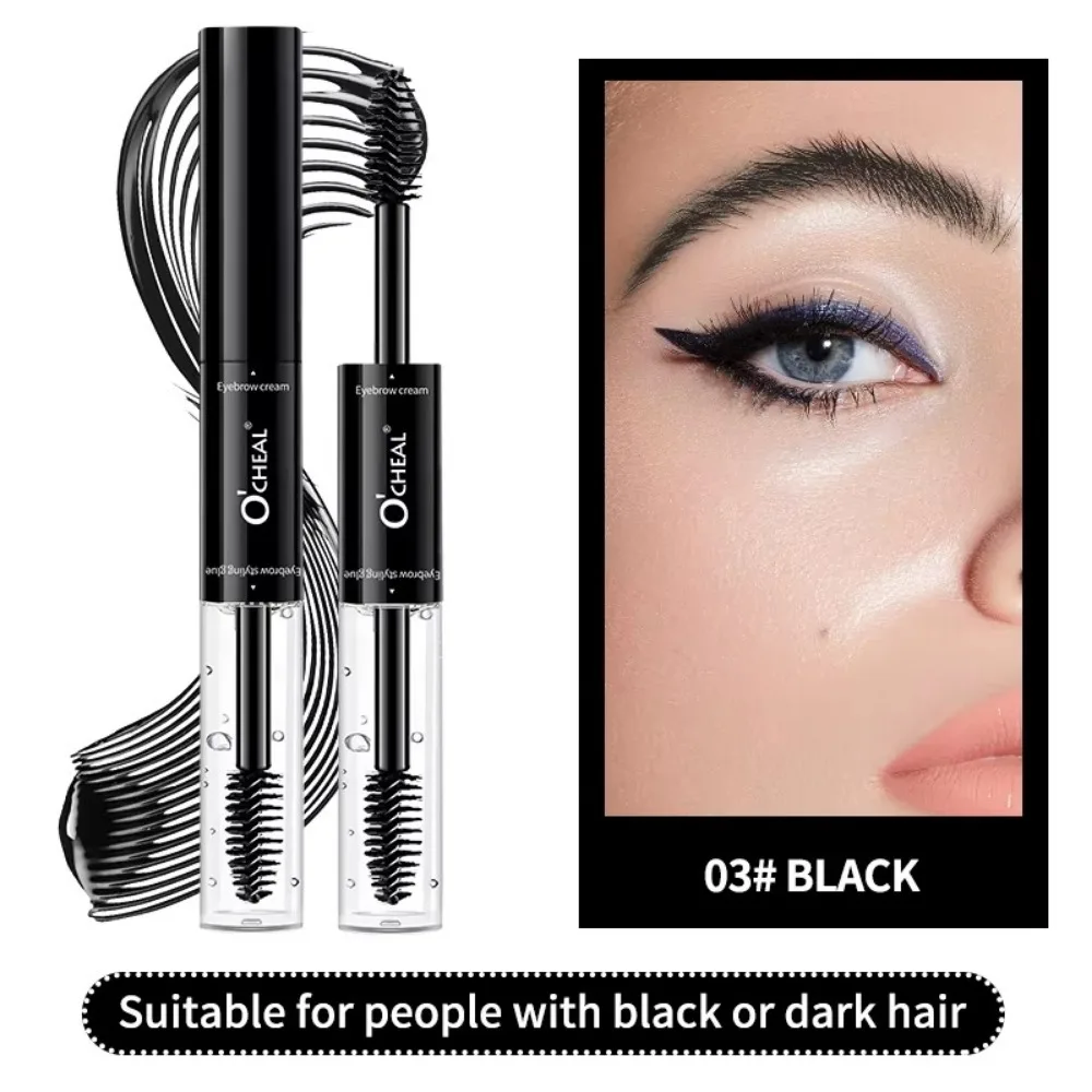 ใหม่ Double-headed ย้อม Eyebrow Non-smudge Long-Lasting Liquid Eyebrow เหงื่อกันน้ํา Lashes มาสคาร่า Dye ครีมแต่งหน้า