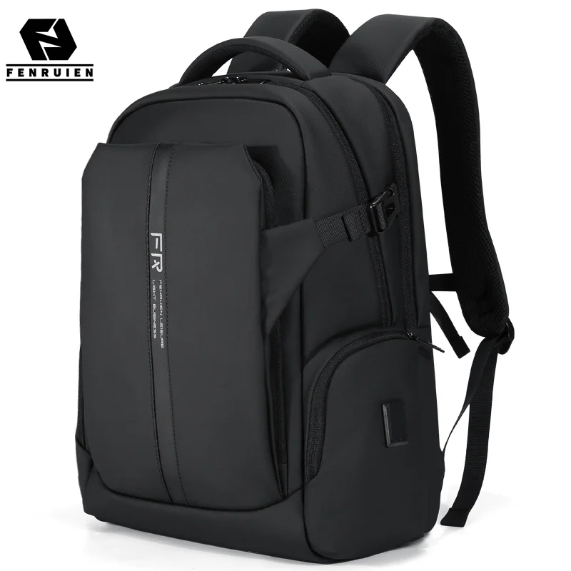 FENRUIEN Leisure Business Waterproof Backpack for Men USB Charging 15.6 Inch Laptop Bags travel Rucksack College Backpack Bags