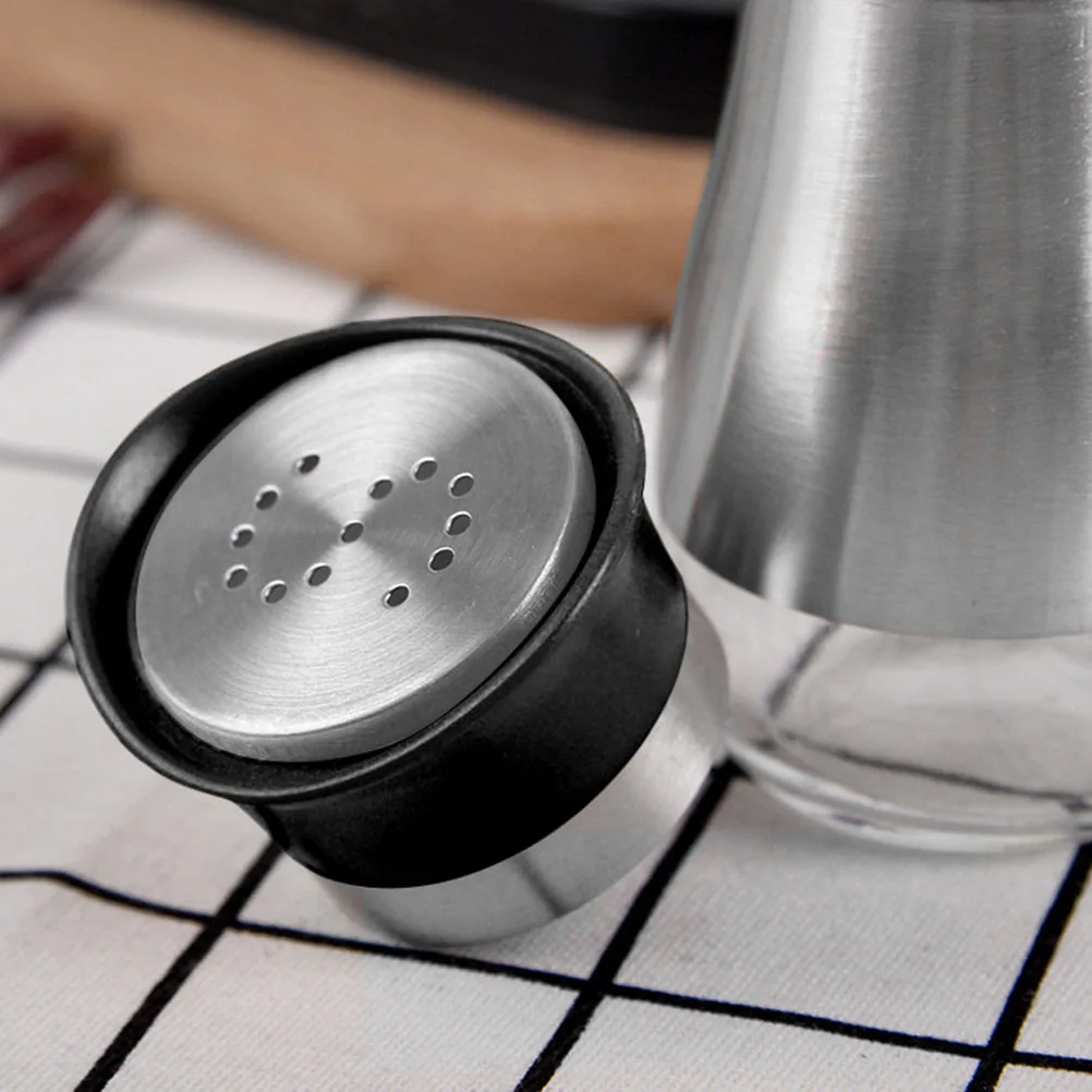 

Seasoning Bottle Set Glass Stainless Steel Kitchen Storage Containers Cruet Jars Spice Canisters Safe Anti Skid Thick