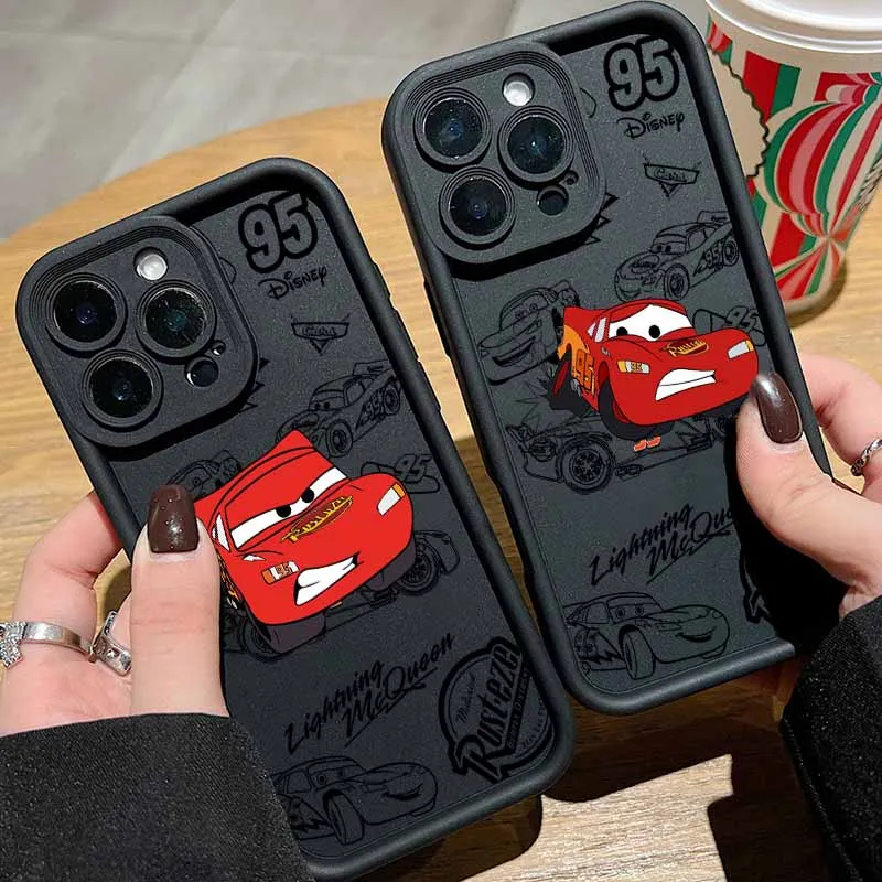 Saetta McQueen 95 Auto Per Samsung Galaxy S25 S24 S23 S22 S21 S20 FE Nota 20 Ultra Plus Copertura Del Silicone Scaletta degli occhi Cassa Del Telefono