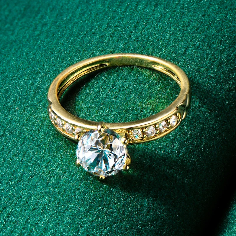 Imagem -06 - Anziw-anéis de Ouro Amarelo Sólido para Mulheres 10k Au417 1.2ct Moissanite Noivado Casamento Bandas Certificado Jóias Real