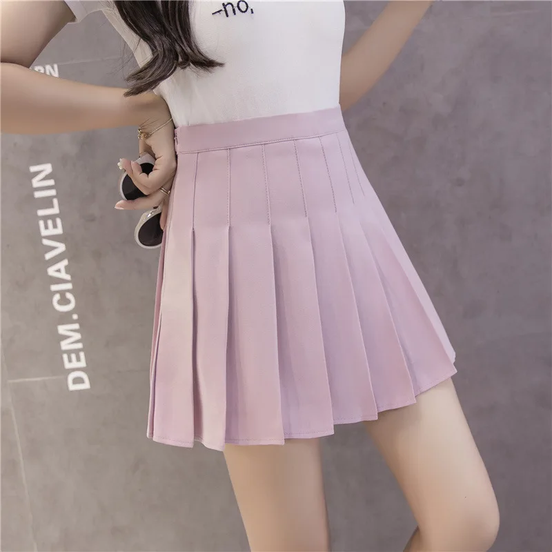 

Women High Waist Pleated Skirt Y2k Summer Casual Kawaii A-line Plaid Black Tennis Japanese School Uniform Mini Skirts for Girls